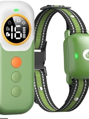 Dog Training Collar-Green Collar W/Digital Display.